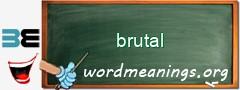 WordMeaning blackboard for brutal